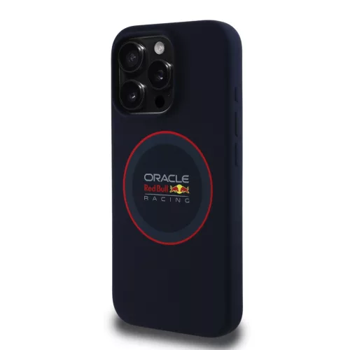 Red Bull Silicone Red Ring MagSafe tok, iPhone 15 Pro - sötétkék