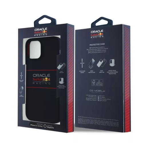 Red Bull Silicone Horizontal Logo MagSafe tok, iPhone 12 / 12 Pro - sötétkék