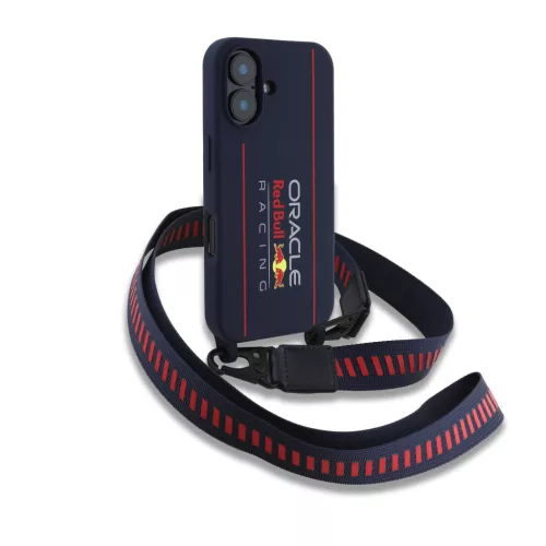 Red Bull Silicone Vertical Logo MagSafe tok, iPhone 16 - sötétkék
