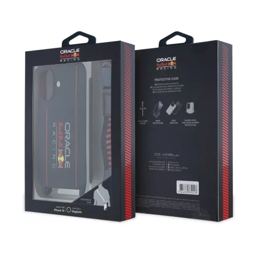 Red Bull Silicone Vertical Logo MagSafe tok, iPhone 16 - sötétkék