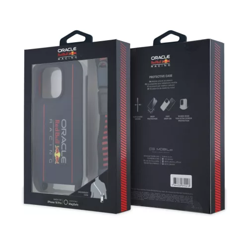 Red Bull Silicone Vertical Logo MagSafe tok, iPhone 16 Pro - sötétkék