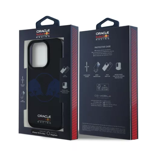 Red Bull PC/TPU Two Bulls Magsafe tok, iPhone 15 Pro Max - sötétkék