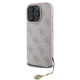 Guess 4G Charm iPhone 16 Pro tok – rózsaszín