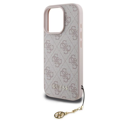 Guess 4G Charm iPhone 16 Pro tok – rózsaszín