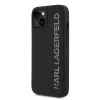 Karl Lagerfeld 3D Rubber Glitter Logo tok, iPhone 15 - fekete