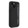 Karl Lagerfeld 3D Rubber Glitter Logo tok, iPhone 15 - fekete