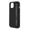 Karl Lagerfeld 3D Rubber Glitter Logo tok, iPhone 15 - fekete