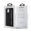 Karl Lagerfeld 3D Rubber Glitter Logo tok, iPhone 15 - fekete