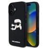Karl Lagerfeld 3D Rubber Double Heads tok, iPhone 16 - fekete