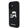 Karl Lagerfeld 3D Rubber Double Heads tok, iPhone 16 - fekete