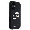 Karl Lagerfeld 3D Rubber Double Heads tok, iPhone 16 - fekete