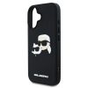 Karl Lagerfeld 3D Rubber Double Heads tok, iPhone 16 - fekete