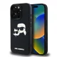 Karl Lagerfeld 3D Rubber Double Heads tok, iPhone 16 Pro - fekete