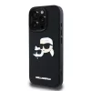 Karl Lagerfeld 3D Rubber Double Heads tok, iPhone 16 Pro - fekete