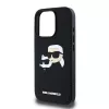 Karl Lagerfeld 3D Rubber Double Heads tok, iPhone 16 Pro - fekete