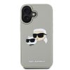 Karl Lagerfeld 3D Rubber Double Heads tok, iPhone 16 Beige