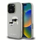 Karl Lagerfeld 3D Rubber Double Heads tok, iPhone 16 Pro Max Beige