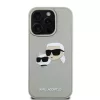Karl Lagerfeld 3D Rubber Double Heads tok, iPhone 16 Pro Max Beige