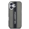 Karl Lagerfeld IML Stripe Logo iPhone 16 tok – fekete