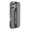 Karl Lagerfeld IML Stripe Logo iPhone 16 tok – fekete