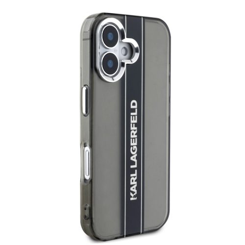 Karl Lagerfeld IML Stripe Logo iPhone 16 tok – fekete
