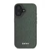 DKNY PU Leather Grid Pattern Magsafe tok, iPhone 16 - zöld