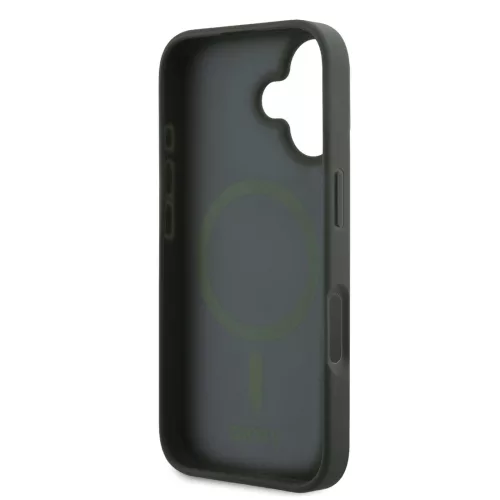DKNY PU Leather Grid Pattern Magsafe tok, iPhone 16 - zöld