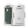 DKNY PU Leather Grid Pattern Magsafe tok, iPhone 16 - zöld