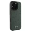 DKNY PU Leather Grid Pattern Magsafe tok, iPhone 16 Pro - zöld