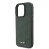 DKNY PU Leather Grid Pattern Magsafe tok, iPhone 16 Pro - zöld