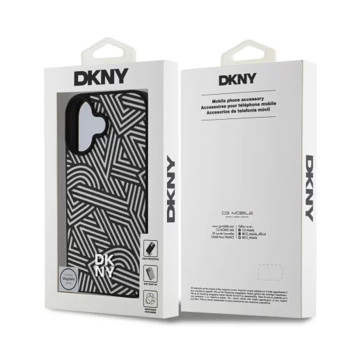 DKNY PU Leather Crosswalk Pattern Magsafe tok, iPhone 16