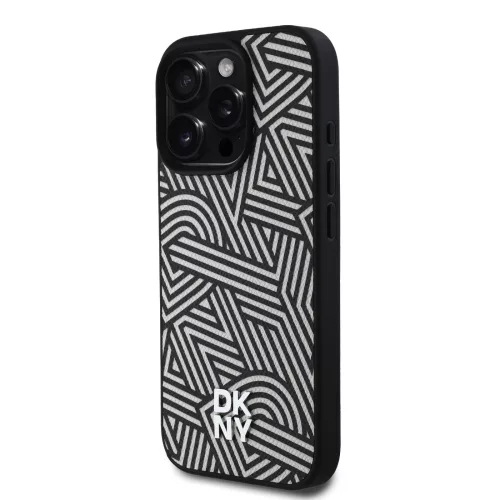 DKNY PU Leather Crosswalk Pattern Magsafe tok, iPhone 16 Pro