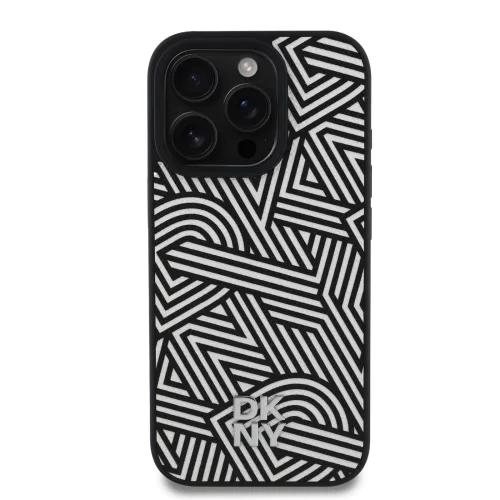 DKNY PU Leather Crosswalk Pattern Magsafe tok, iPhone 16 Pro