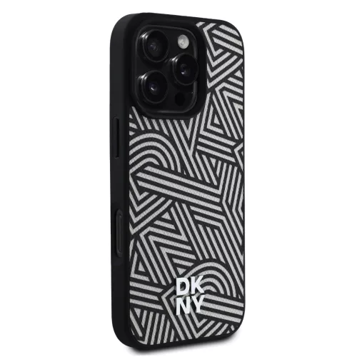 DKNY PU Leather Crosswalk Pattern Magsafe tok, iPhone 16 Pro