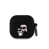 Karl Lagerfeld 3D Logo NFT Karl and Choupette Silicone tok, Airpods 4 - fekete