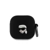 Karl Lagerfeld 3D Logo NFT Karl Head Silicone tok, Airpods 4 - fekete