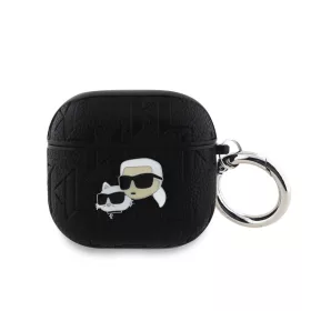   Karl Lagerfeld PU Embossed Karl and Choupette Heads tok, Airpods 4 - fekete