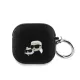 Karl Lagerfeld PU Embossed Karl and Choupette Heads tok, Airpods 4 - fekete