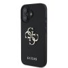 Guess PU Grained 4G Metal Logo tok, iPhone 16 - fekete