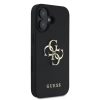 Guess PU Grained 4G Metal Logo tok, iPhone 16 - fekete