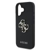 Guess PU Grained 4G Metal Logo tok, iPhone 16 - fekete