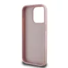 Guess PU Grained 4G Metal Logo tok, iPhone 15 Pro Max - rózsaszín