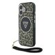 Guess IML Leopard Triangle Logo Strap MagSafe iPhone 16 tok – Barna