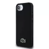 Lacoste Iconic Petit Pique Woven Logo MagSafe Hátlap iPhone 16e/17e készülékhez – Fekete