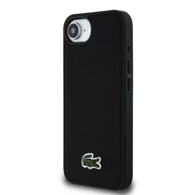   Lacoste Iconic Petit Pique Woven Logo MagSafe Hátlap iPhone 16e/17e készülékhez – Fekete