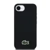 Lacoste Iconic Petit Pique Woven Logo MagSafe Hátlap iPhone 16e/17e készülékhez – Fekete
