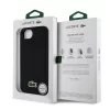 Lacoste Iconic Petit Pique Woven Logo MagSafe Hátlap iPhone 16e/17e készülékhez – Fekete