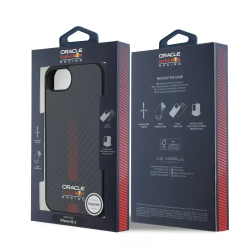 Red Bull Carbon Powerbar MagSafe tok, iPhone 16e / 17e - fekete