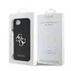 Guess PU Grained 4G Metal Logo tok Apple iPhone 16e/17e készülékhez – Fekete