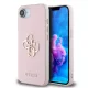 Guess PU Grained 4G Metal Logo tok Apple iPhone 16e/17e készülékhez – Rózsaszín